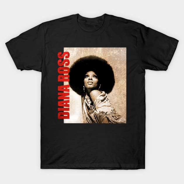 TEXTURE ART- Diana Ross - Retro Aesthetic Fan Art T-Shirt by ZiziVintage